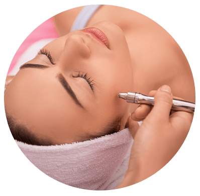 Woman undergoing a Skin Moderne UltraFusion/Ultrasound Therapy Service